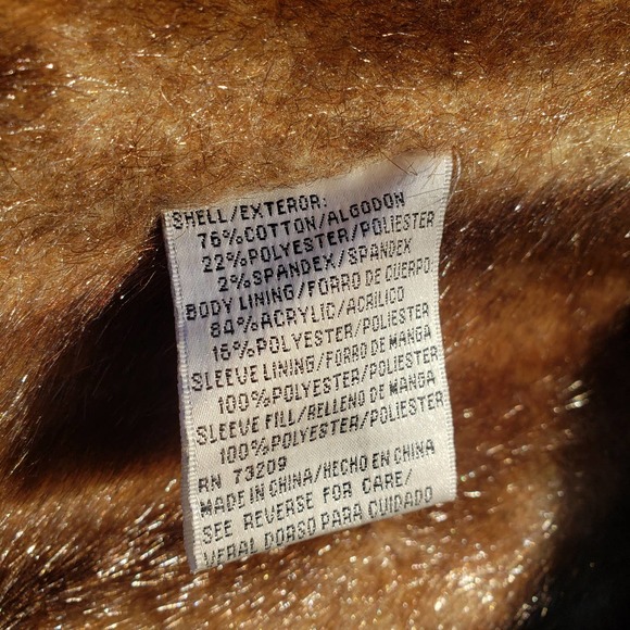 MARVIN RICHARDS COZY Jacket Jeans Faux Fur Denim Womens M - Picture 11 of 12